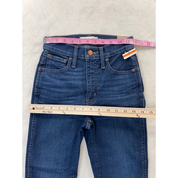 New Madewell Denim 10" High Rise Skinny Leg Jeans Dark Wash Capsule - Picture 8 of 12